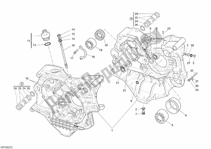 Tutte le parti per il Carter del Ducati Monster S4 RS USA 1000 2008